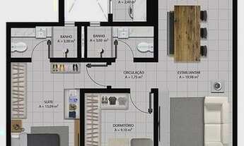 Imagem 4: Apartamento residencial para venda, Kobrasol, São José - AP11266