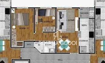 Imagem 4: Apartamento com 2 dormitórios à venda, 48 m² por R$ 299.000 - Paulicéia - São Bernardo do