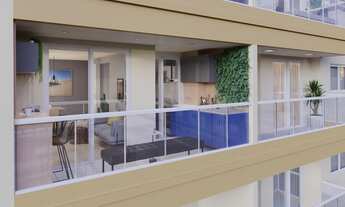 Imagem 4: Jardim de Aruana - Apto de 2/4 + Piso laminado e varanda integrada em vidro + ITBI e Cartó