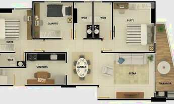 Imagem 4: Apartamento no 22 andar com 95m2 no jardim luna com vista mar