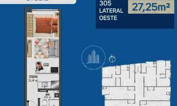 Imagem 5: Studio com 1 dormitório à venda, 27 m² por R$ 667.772 - Ingleses do Rio Vermelho - Florian