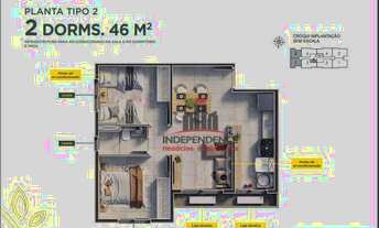 Imagem 11: Apartamento à venda, 57 m² por R$ 345.661,90 - Parque Residencial Flamboyant - São José do