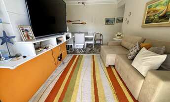 Imagem 3: Apartamento mobiliado com 2 quartos sendo 1 suíte e com vista mar na Enseada - Guarujá REF