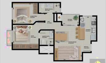 Imagem 5: Apartamento para Venda em Imbituba, Centro, 2 dormitórios, 1 suíte, 1 banheiro, 1 vaga