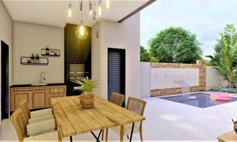 Imagem 4: Casa em construção à venda, com 03 suítes, espaço gourmet e piscina, Portal Ville Flamboya