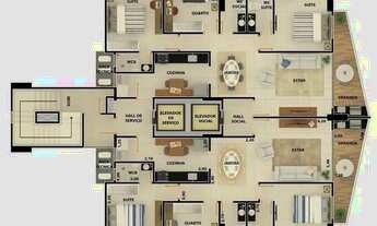 Imagem 3: Apartamento no 22 andar com 95m2 no jardim luna com vista mar