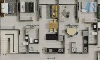 Imagem 2: Apartamento Garden com 2 dormitórios à venda, 51 m² por R$ 280.000,00 - Miramar - João Pes