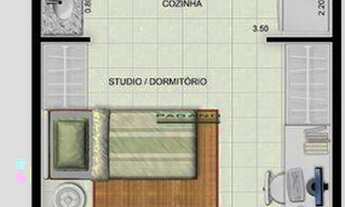 Imagem 4: Apartamento com 1 dormitório para alugar, 22 m² por R$ 1.300,00/mês - Iguatemi - Ribeirão