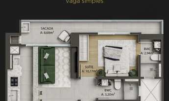 Imagem 3: Apartamento - 2 dormitórios - 1 Suíte - localizado em Itajaí / praia brava de itajaí REF