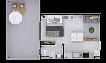 Imagem 4: KITNET com 1 dormitório à venda com 23m² por R$ 220.200,00 no bairro Água Verde - CURITIBA