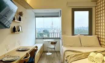 Imagem 4: Apartamento mobiliado para locação no Brooklin 20m² com lazer completo