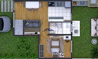 Imagem: Casa em condomínio, com 2 ou 3 quartos