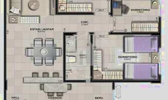 Imagem 3: Apartamento com 2 dormitórios à venda, 67 m² por R$ 450.000,00 - Capoeiras - Florianópolis