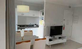 Imagem 6: Flat com 1 Dormitório compartimentado, 1 sala integrada com a cozinha, espaço para home of