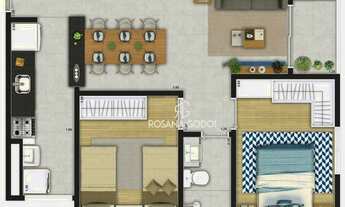 Imagem 4: Apartamento com 2 dormitórios à venda, 54 m² por R$ 381.000 - Vila Euro - São Bernardo do