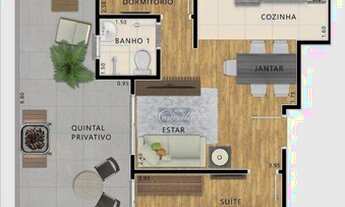 Imagem 2: Cobertura com 2 dormitórios à venda, 102 m² por R$ 480.000,00 - Vila Curuçá - Santo André