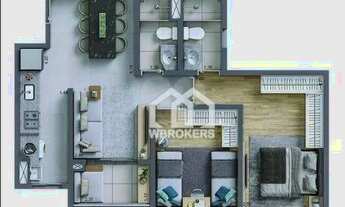 Imagem 2: Apto com 2 dormitórios com suíte, 54 m² - Rudge Ramos - São Bernardo do Campo