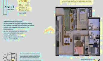 Imagem 4: Apartamento no Inside Home Park, Vila Rosa, 3 quartos 1 suíte