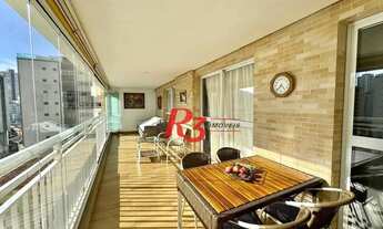 Imagem 3: Apartamento com 3 dormitórios para alugar, 160 m² por R$ 15.000,00/mês - Gonzaga - Santos