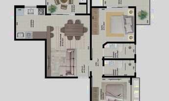 Imagem 3: Apartamento para Venda em Imbituba, Centro, 2 dormitórios, 1 suíte, 1 banheiro, 1 vaga