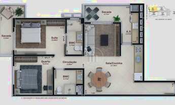 Imagem 6: Apartamento com 2 dormitórios à venda, 82 m² por R$ 590.000,00 - Campinas - São José/SC