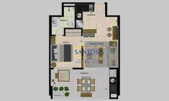 Imagem 3: Apartamento com 1 dormitório para alugar, 37 m² por R$ 4.377,00 - Vila Cordeiro - São Paul