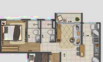 Imagem 3: Condomínio Estilo Ponta Negra, com 49 m2 com 2 quartos sendo 1 suíte prox ao Shopping - Ma