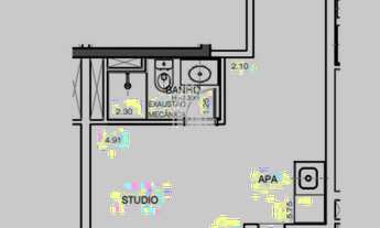 Imagem 3: Studio de 27 metros ao lado do metrô