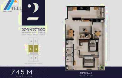 Imagem 4: Apartamento em Praia Grande Canto do Forte 2 Dormitorios