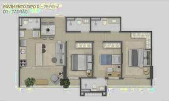 Imagem 2: Excelente apt. a venda, ao lado da pç das flores, com 79m², 3qts, 2vgs. Novo!!