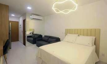 Imagem: Flat Muro Alto mobiliado