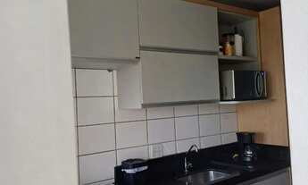 Imagem 4: Apartamento mobiliado com 2 quartos sendo 1 suite e sacada com churrasqueira para alugar