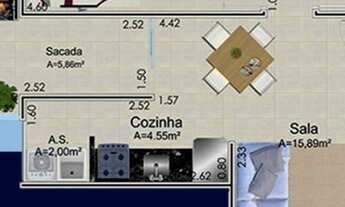 Imagem 7: Apartamento com 2 dormitórios à venda, 64 m² por R$ 470.000,00 - Caiçara - Praia Grande/SP