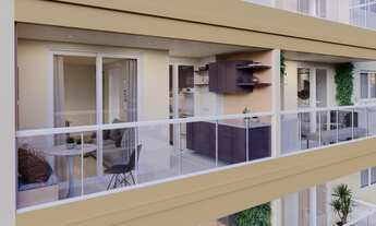 Imagem 3: Jardim de Aruana - Apto de 2/4 + Piso laminado e varanda integrada em vidro + ITBI e Cartó