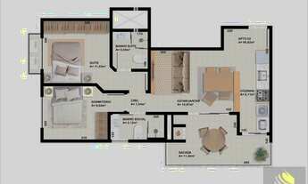 Imagem 6: Apartamento para Venda em Imbituba, Centro, 2 dormitórios, 1 suíte, 1 banheiro, 1 vaga