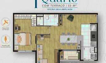 Imagem 6: Apartamento para venda com 47 metros quadrados com 2 quartos em Enseada - Guarujá - SP