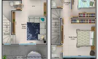 Imagem 6: Sobrado à venda, 3 quartos, 1 suíte, 2 vagas, Santa Mônica - Uberlândia/MG