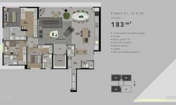 Imagem 6: Apartamento com 3 dormitórios à venda, 188 m² por R$ 2.500.000,00 - Chácara Cachoeira - Ca