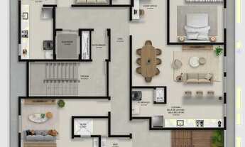 Imagem 2: Apartamento 3 Dormitórios para venda em Palhoça - SC