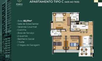 Imagem 4: Apto 3/4 e 1 suíte de 82,17 m², 1 vaga no Porto Capim Macio por 545.027,06, Natal