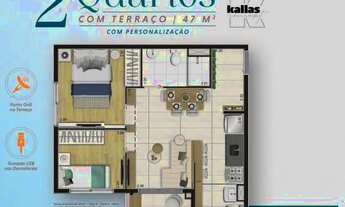 Imagem 4: Apartamento para venda com 47 metros quadrados com 2 quartos em Enseada - Guarujá - SP