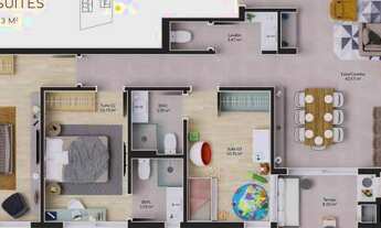 Imagem 3: Apartamento a venda de 3 dormitorios sendo 2 suites no bairro cacupé