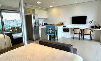 Imagem 2: Ap. 1 dorm.,46m2, mobiliado, ar cond., varanda, serviço camareira, 1 vaga