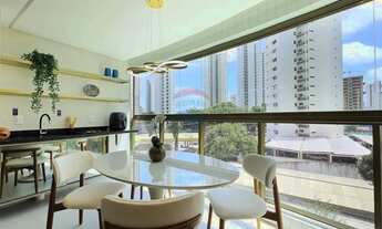 Imagem 7: Apartamento com 55m semi mobiliado e decorado com 2 quartos, varanda, cozinha e área de se