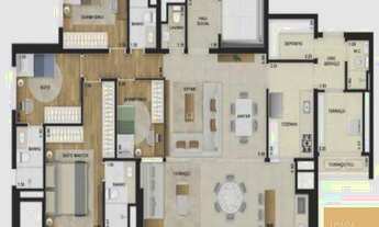 Imagem 4: VENDA/LOCAÇÃO - APARTAMENTO ALTO PADRÃO NO CAMPO BELO , 144m² COM 04 DORMITÓRIOS SENDO 03