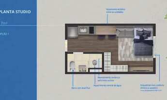 Imagem 2: Studio Kitnet com 1 dormitório