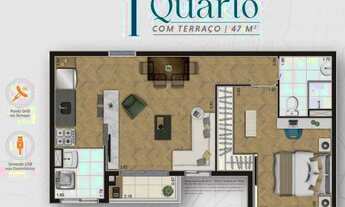 Imagem 3: Apartamento para venda com 47 metros quadrados com 2 quartos em Enseada - Guarujá - SP