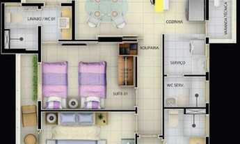 Imagem 3: Apartamento com 3 dormitórios à venda, 90 m² por R$ 750.000 - Parque Iracema - Fortaleza/C