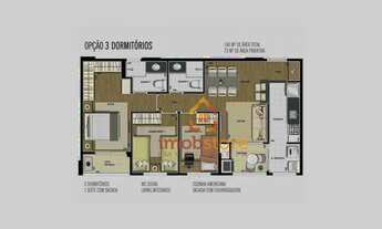 Imagem 2: Apartamento com 3 dormitórios para alugar, 73 m² - Jardim Monções - Londrina/PR