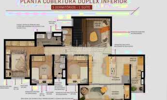 Imagem 3: Cobertura Duplex 3 Dormitórios à Venda, 176m² - Vila Valparaíso - Santo André/SP